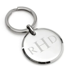 Ox and Bull Trading Co. Round Engravable Stainless Steel Key Chain