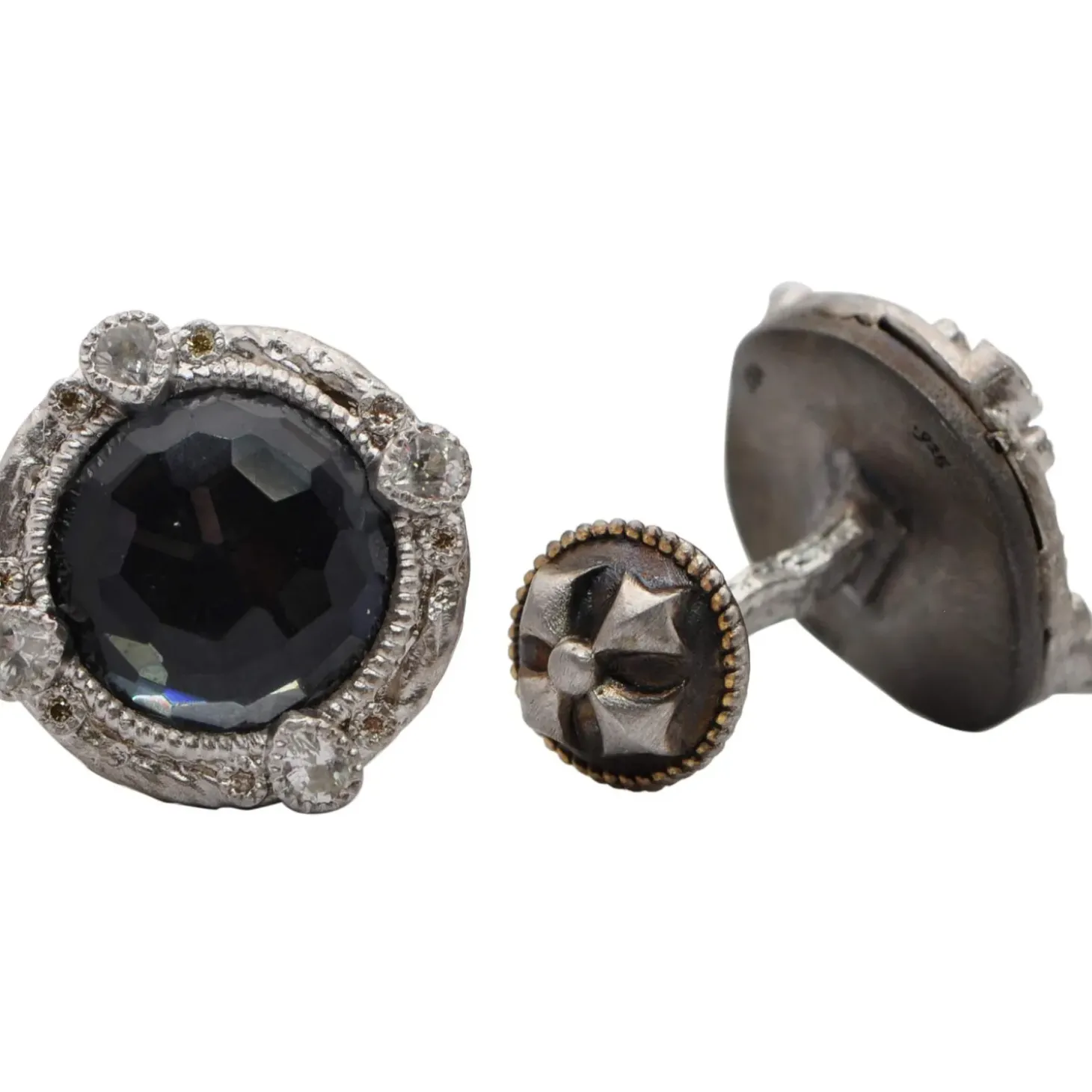 Armenta Round Hematite Cufflinks