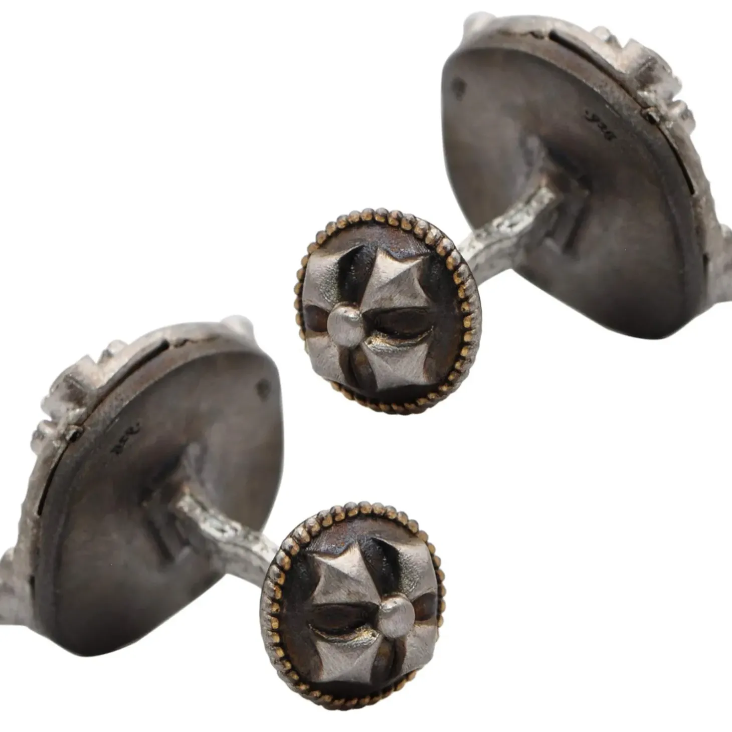 Armenta Round Hematite Cufflinks