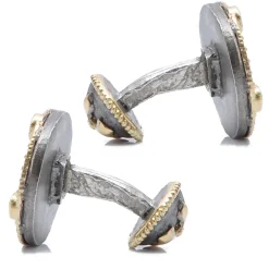 Armenta Round Shield Enamel Cufflinks