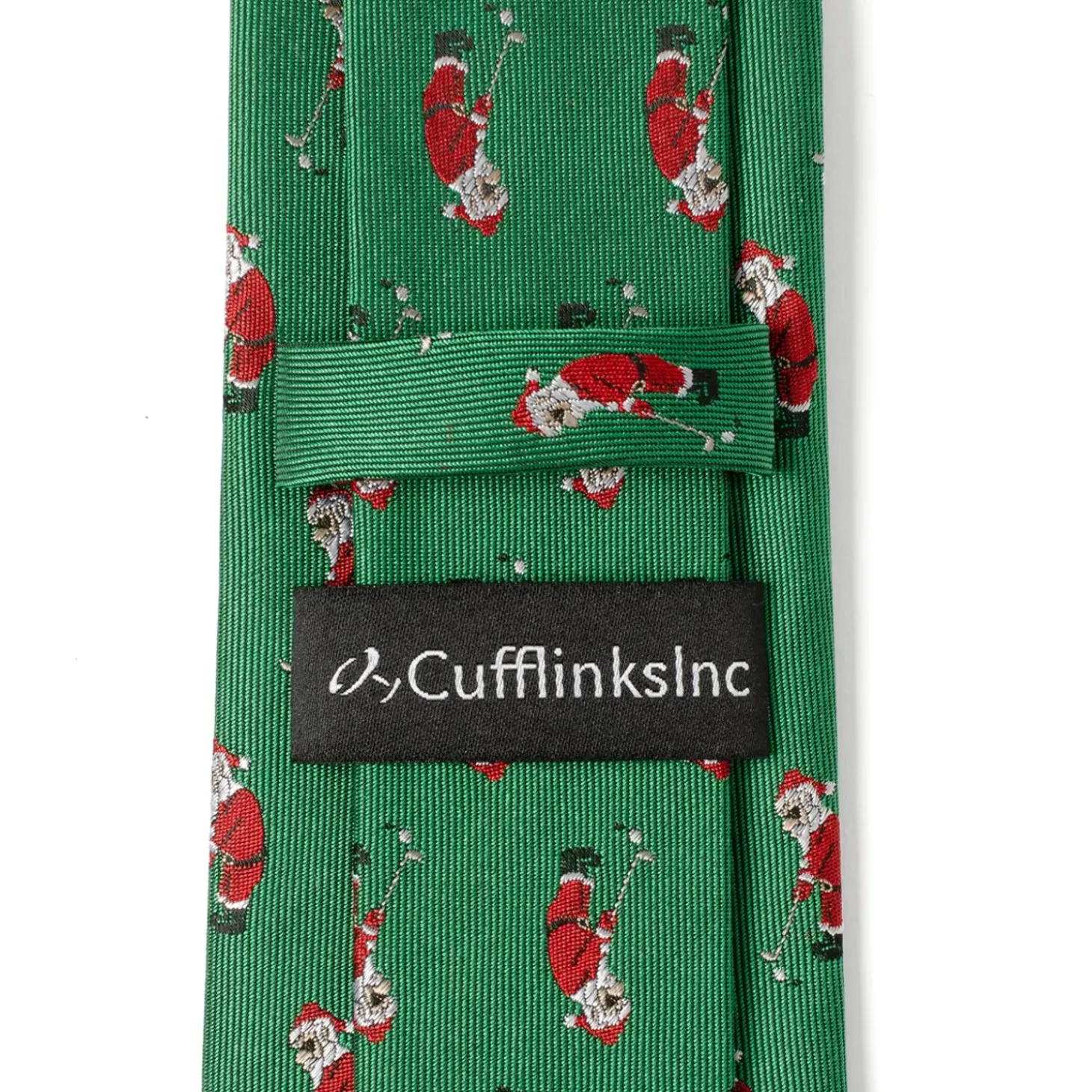 Cufflinks, Inc. Santa Golf Par-Tee Men's Green Tie