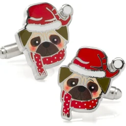 Cufflinks, Inc. Santa Pug Cufflinks