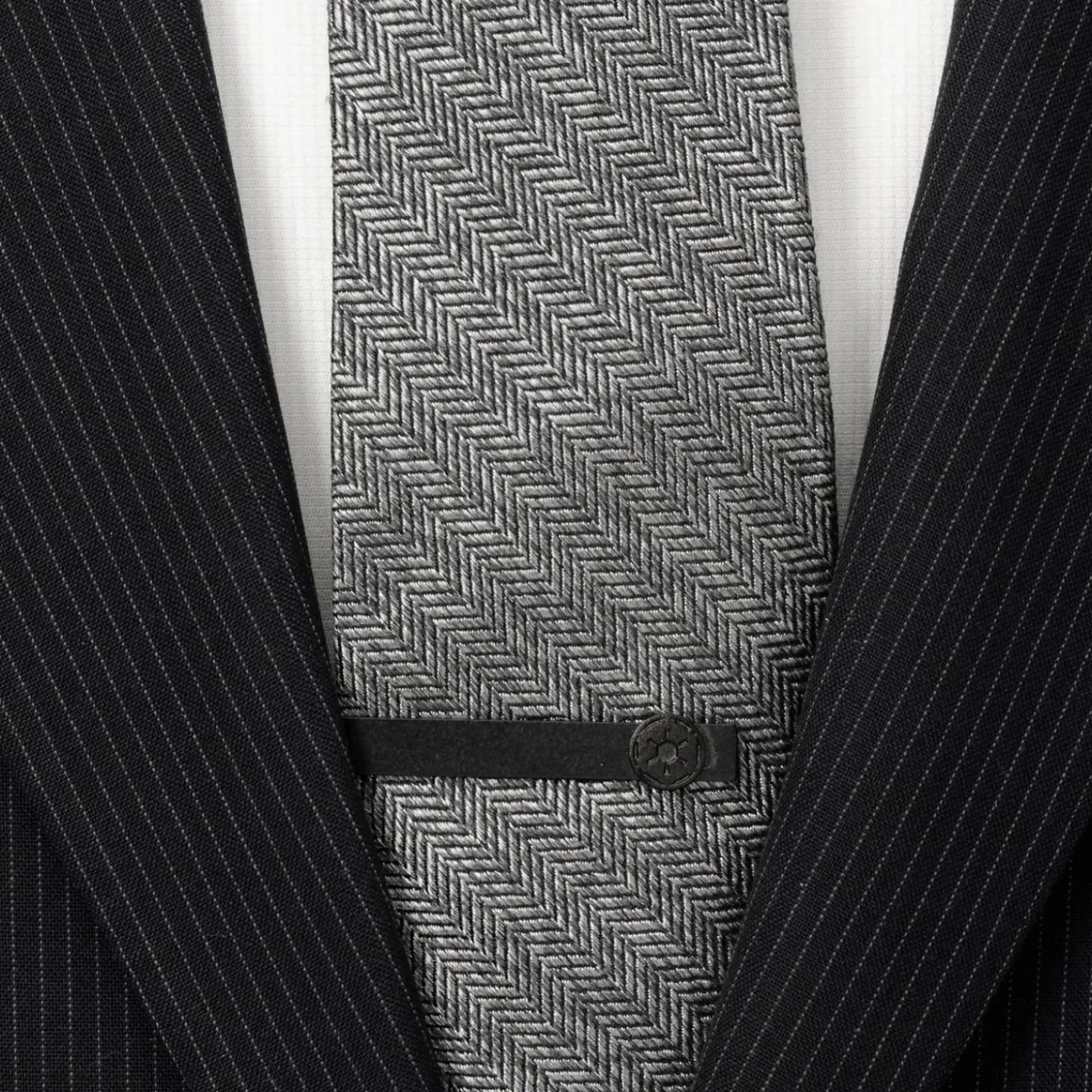Star Wars Satin Black Imperial Symbol Tie Bar