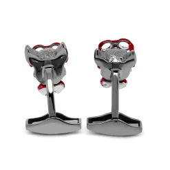 Tateossian Scottish Terrier cufflinks in sterling silver