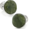 Ox and Bull Trading Co. Seraphinite Stone Sterling Silver Cufflinks