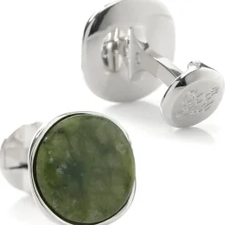 Ox and Bull Trading Co. Seraphinite Stone Sterling Silver Cufflinks
