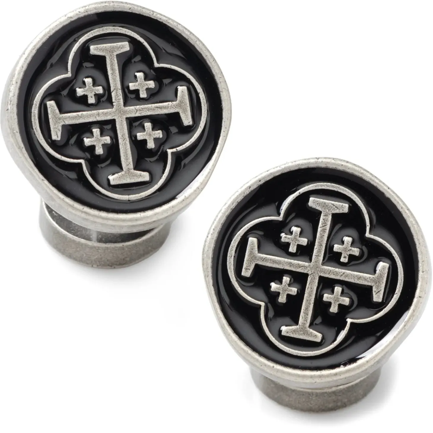 Ox and Bull Trading Co. Shipwreck Cross Coin Antique Silver Cufflinks