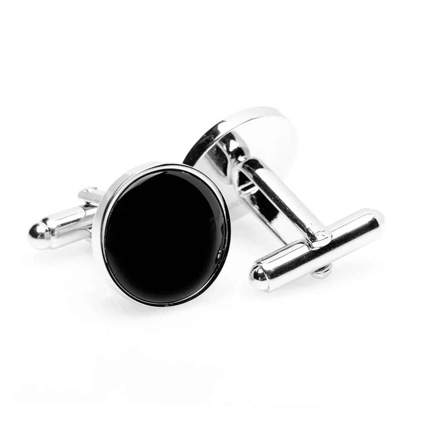 Ox and Bull Trading Co. Silver and Onyx Cufflinks
