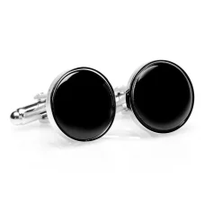 Ox and Bull Trading Co. Silver and Onyx Cufflinks
