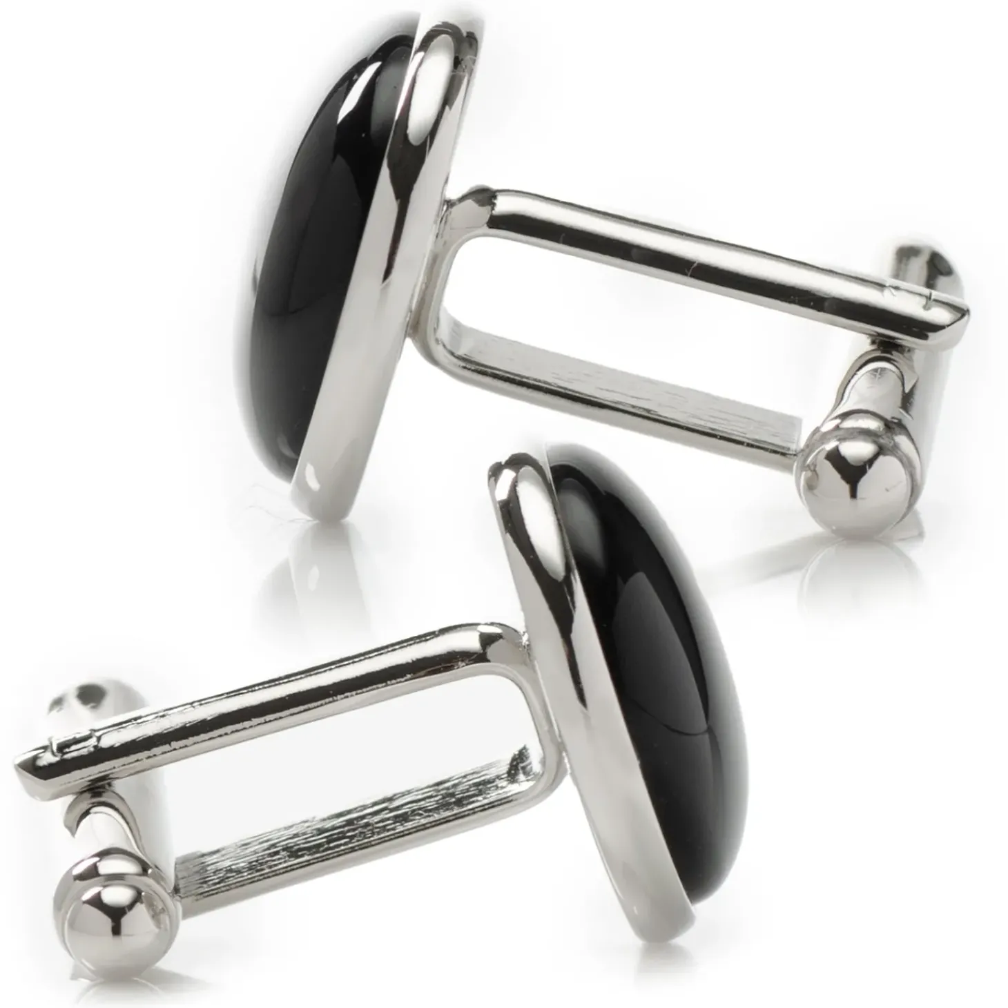 Ox and Bull Trading Co. Silver and Onyx Cufflinks