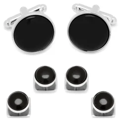 Ox and Bull Trading Co. Silver and Onyx Stud Set