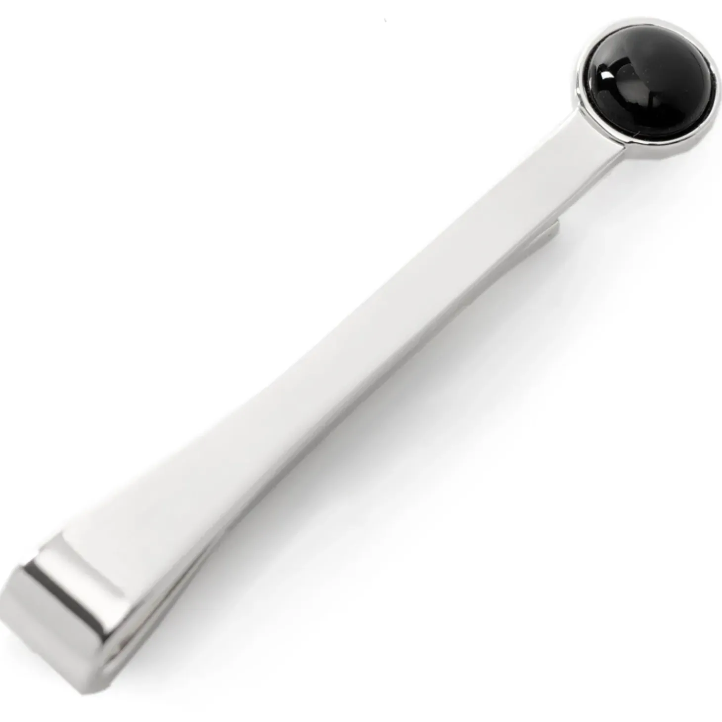 Ox and Bull Trading Co. Silver and Onyx Tie Bar