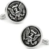 JJ Weston Silver Antiqued Presidential Seal Cufflinks