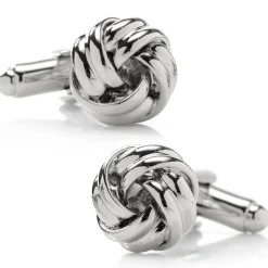Ox and Bull Trading Co. Silver Knot Cufflinks