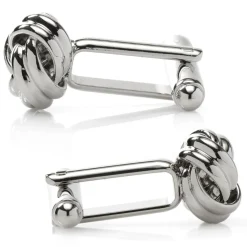Ox and Bull Trading Co. Silver Knot Cufflinks