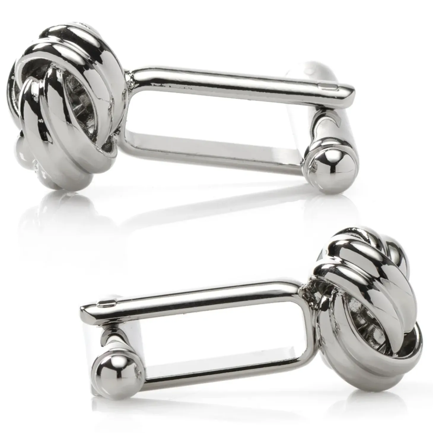 Ox and Bull Trading Co. Silver Knot Cufflinks