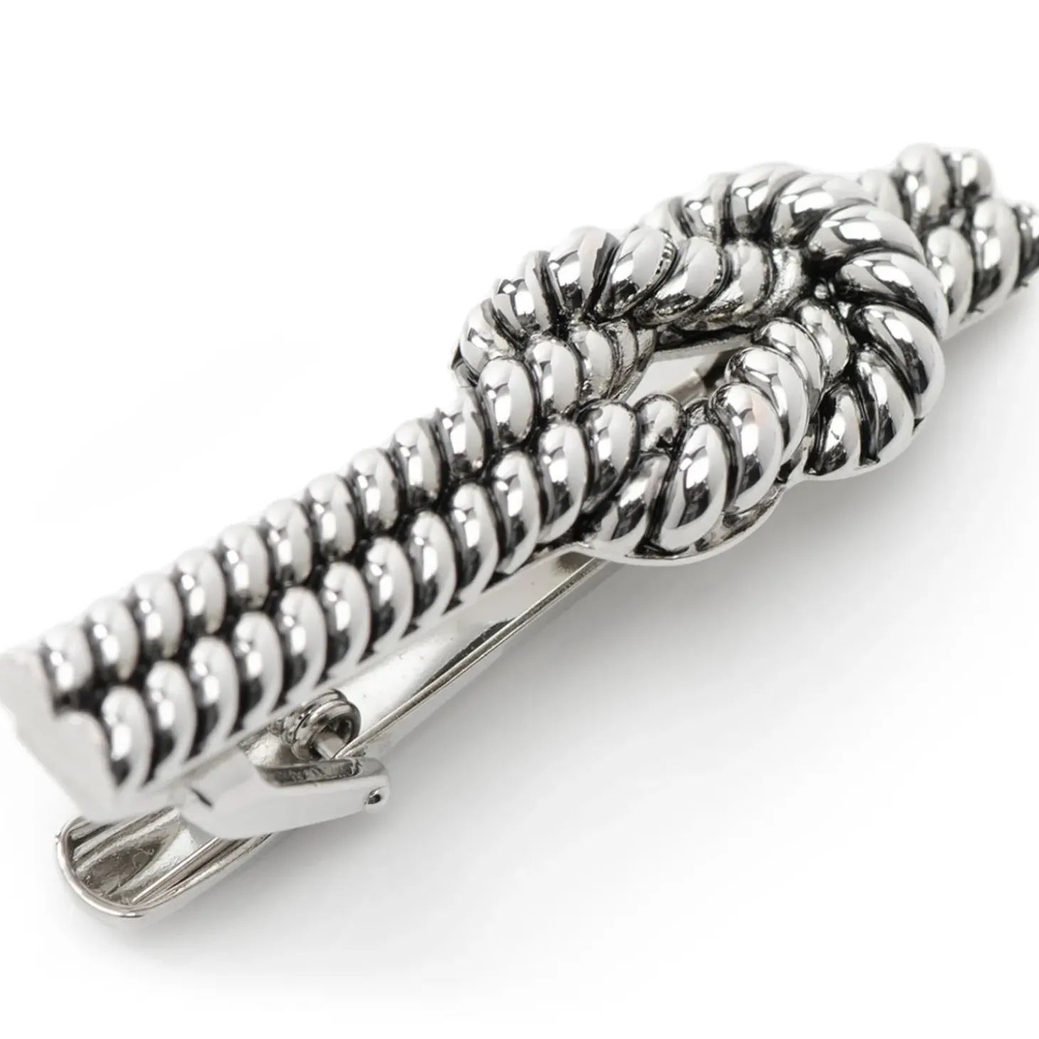 Ox and Bull Trading Co. Silver Knot Rope Tie Clip