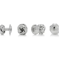 Ox and Bull Trading Co. Silver Knot Stud Set