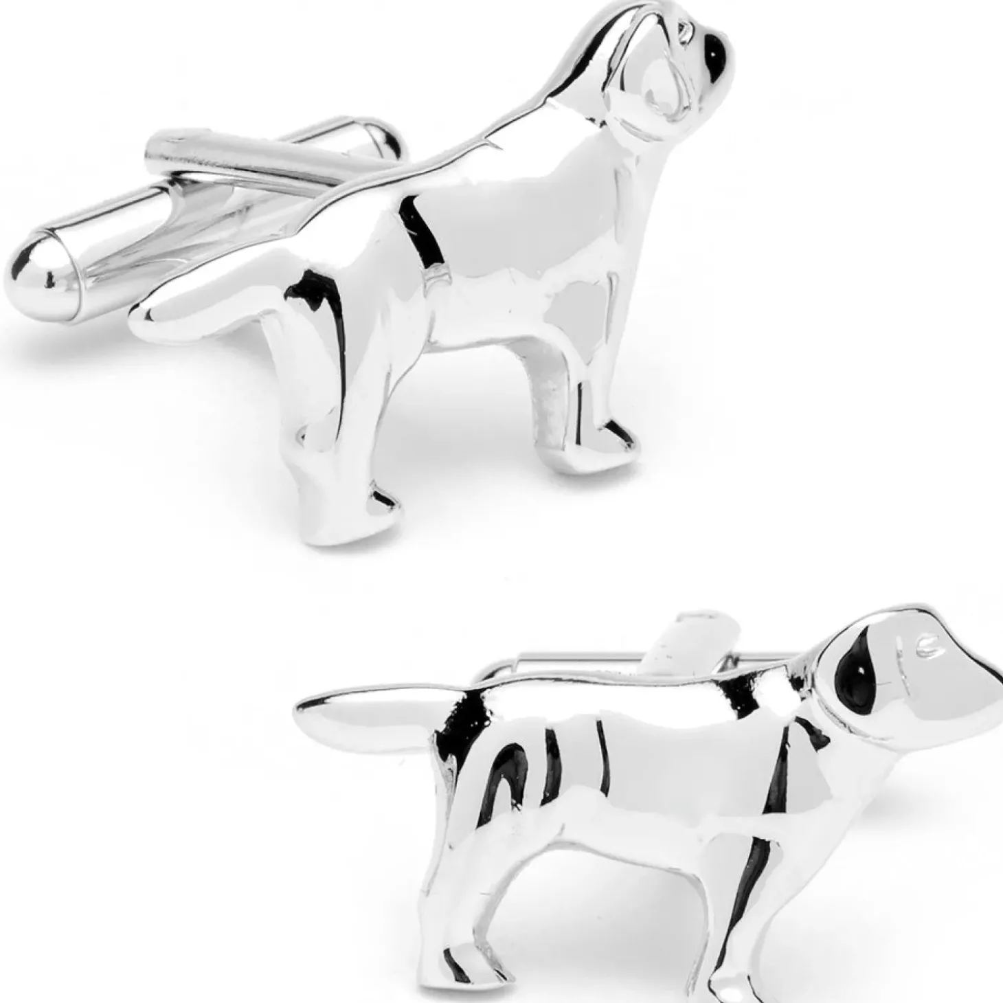 JJ Weston Silver Lab Cufflinks