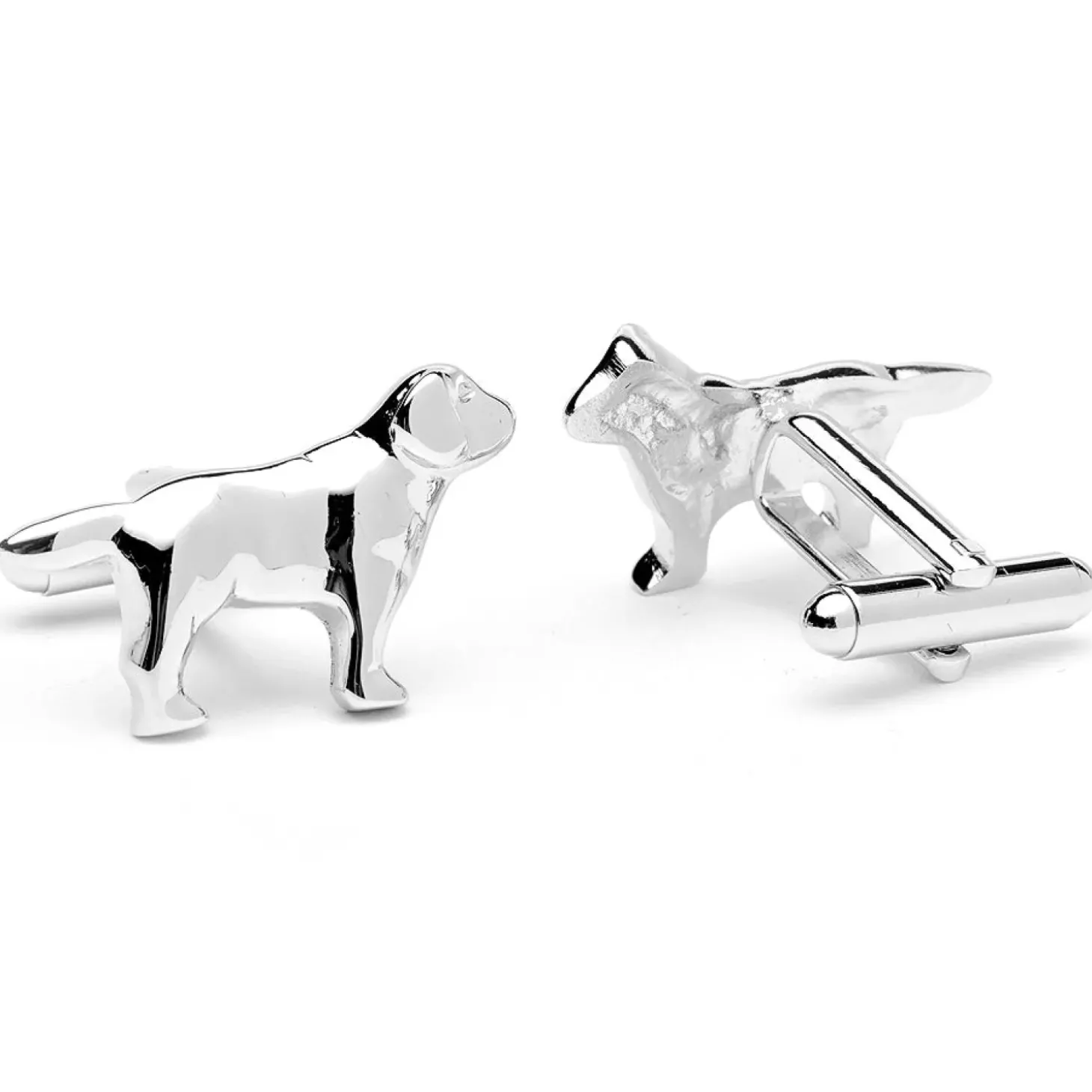 JJ Weston Silver Lab Cufflinks