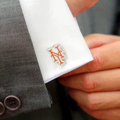MLB Silver New York Mets Cufflinks