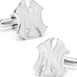 MLB Silver New York Yankees Logo Cufflinks