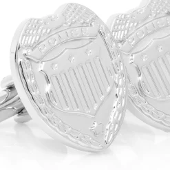 Cufflinks, Inc. Silver Police Badge Cufflinks