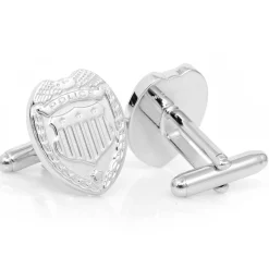 Cufflinks, Inc. Silver Police Badge Cufflinks