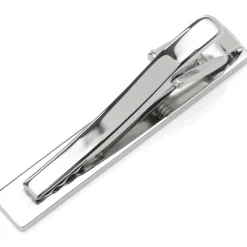 Ox and Bull Trading Co. Silver Stainless Steel Engravable Tie Clip