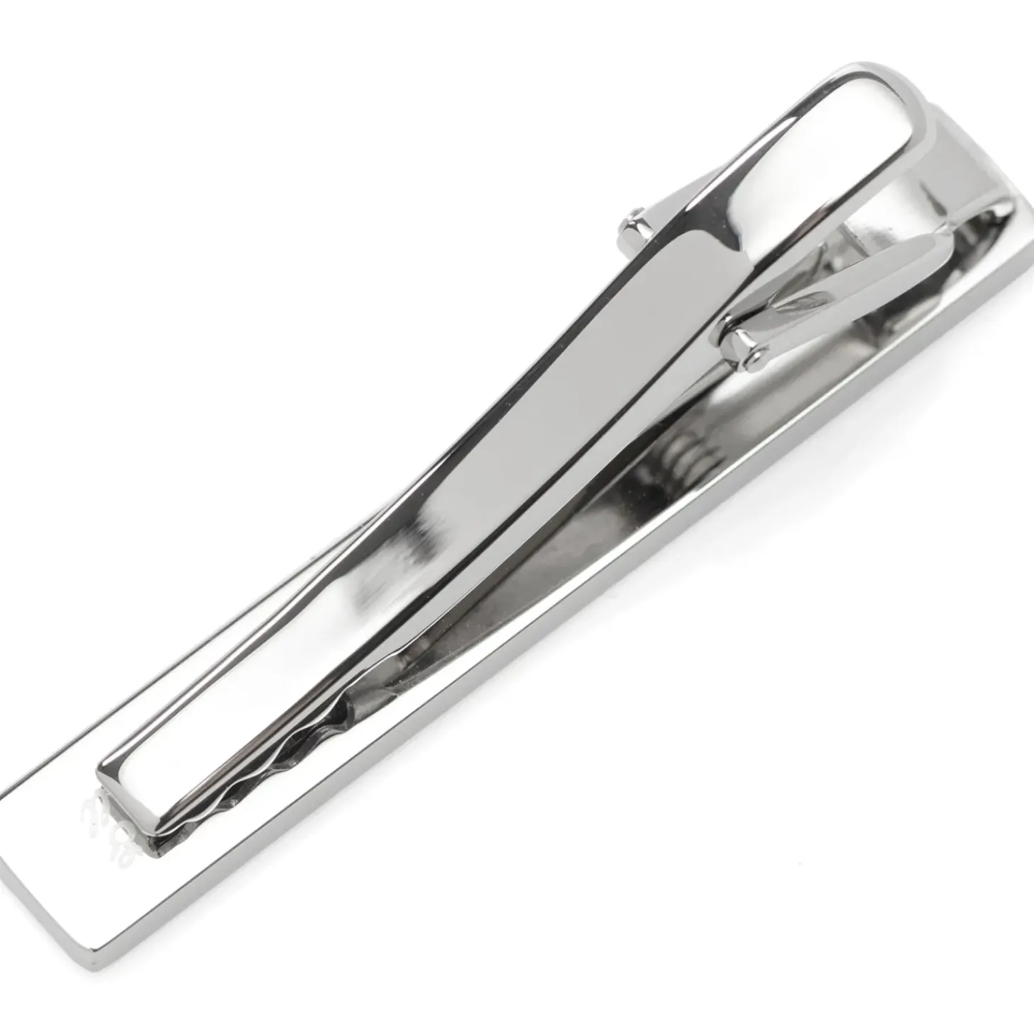 Ox and Bull Trading Co. Silver Stainless Steel Engravable Tie Clip