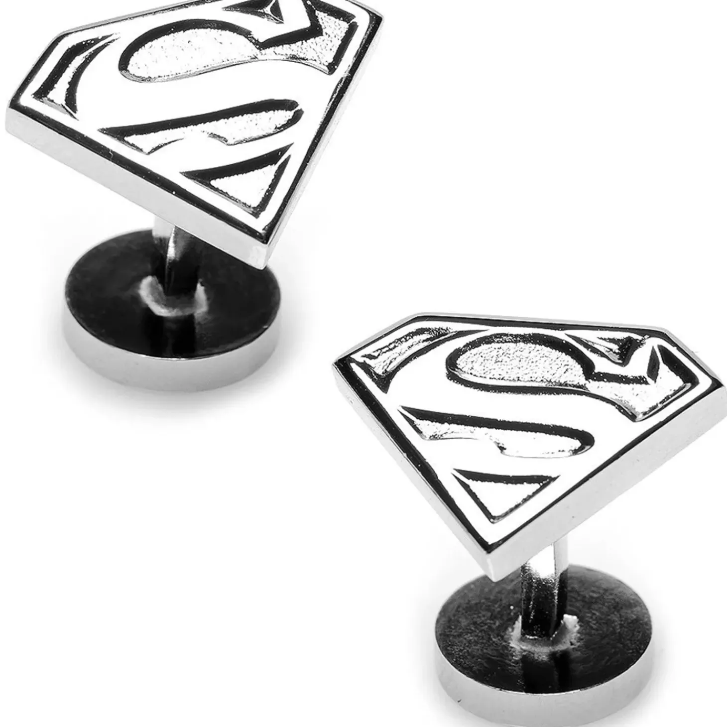 DC Comics Silver Superman Shield Cufflinks
