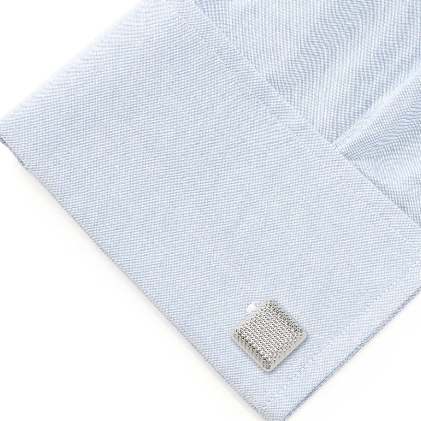 Ox and Bull Trading Co. Silver Textured Square Cufflinks
