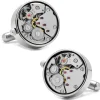 Ox and Bull Trading Co. Silver Watch Movement Cufflinks