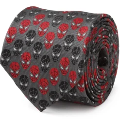 Marvel Spider-Man Chevron Red Black Men's Tie