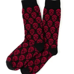 Marvel Spider-Man Dot Red and Black Sock