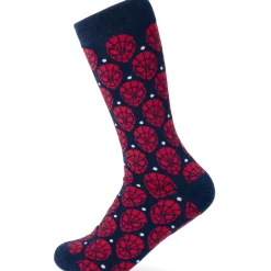 Marvel Spider-Man Dot Red and Navy Socks