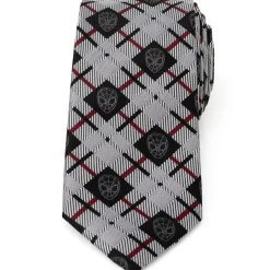 Marvel Spider-Man Plaid Black Men's Tie