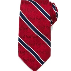 Marvel Spider-Man Red and Navy Stripe Men's Tie