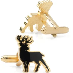 Cufflinks, Inc. Stag Deer Gold Cufflinks