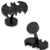 DC Comics Stainless Steel Black Pave Crystal Batman Cufflinks
