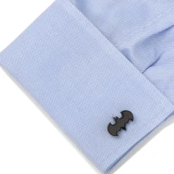 DC Comics Stainless Steel Carbon Fiber Batman Cufflinks