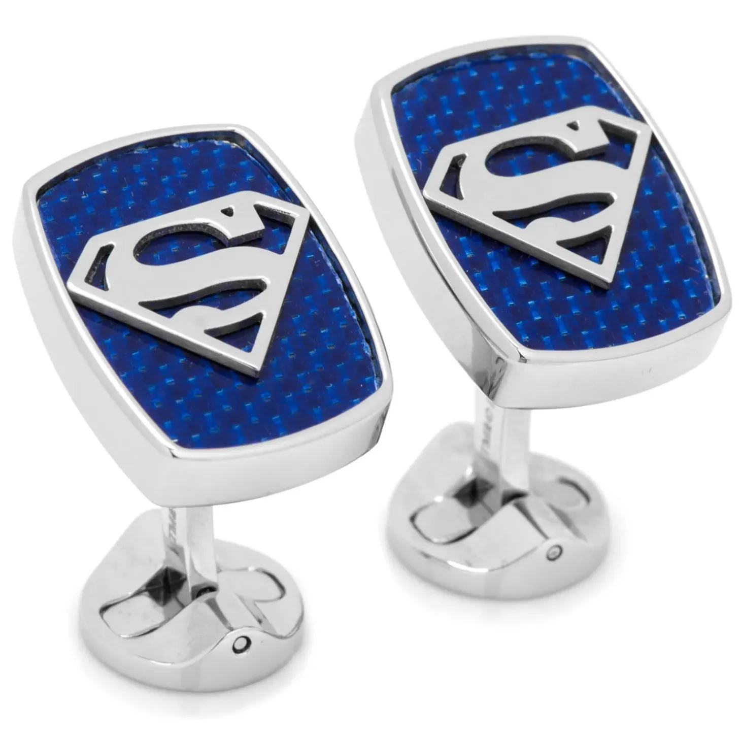 DC Comics Stainless Steel Carbon Fiber Superman Cufflinks