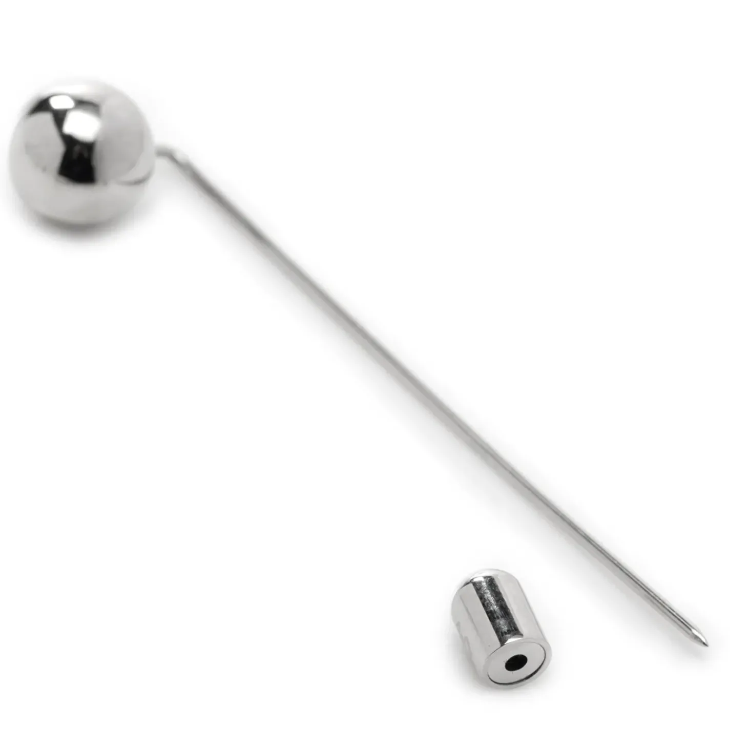 Ox and Bull Trading Co. Stainless Steel Circle Ball Stick Pin