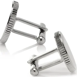 Ox and Bull Trading Co. Stainless Steel Coin Edge Engravable Cufflinks