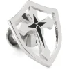 Ox and Bull Trading Co. Stainless Steel Cross Shield Lapel Pin