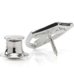 Ox and Bull Trading Co. Stainless Steel Cross Shield Lapel Pin