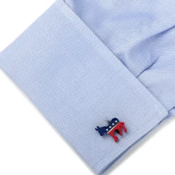 Ox and Bull Trading Co. Stainless Steel Democratic Donkey Cufflinks