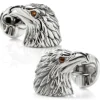 Ox and Bull Trading Co. Stainless Steel Eagle Head Cufflinks