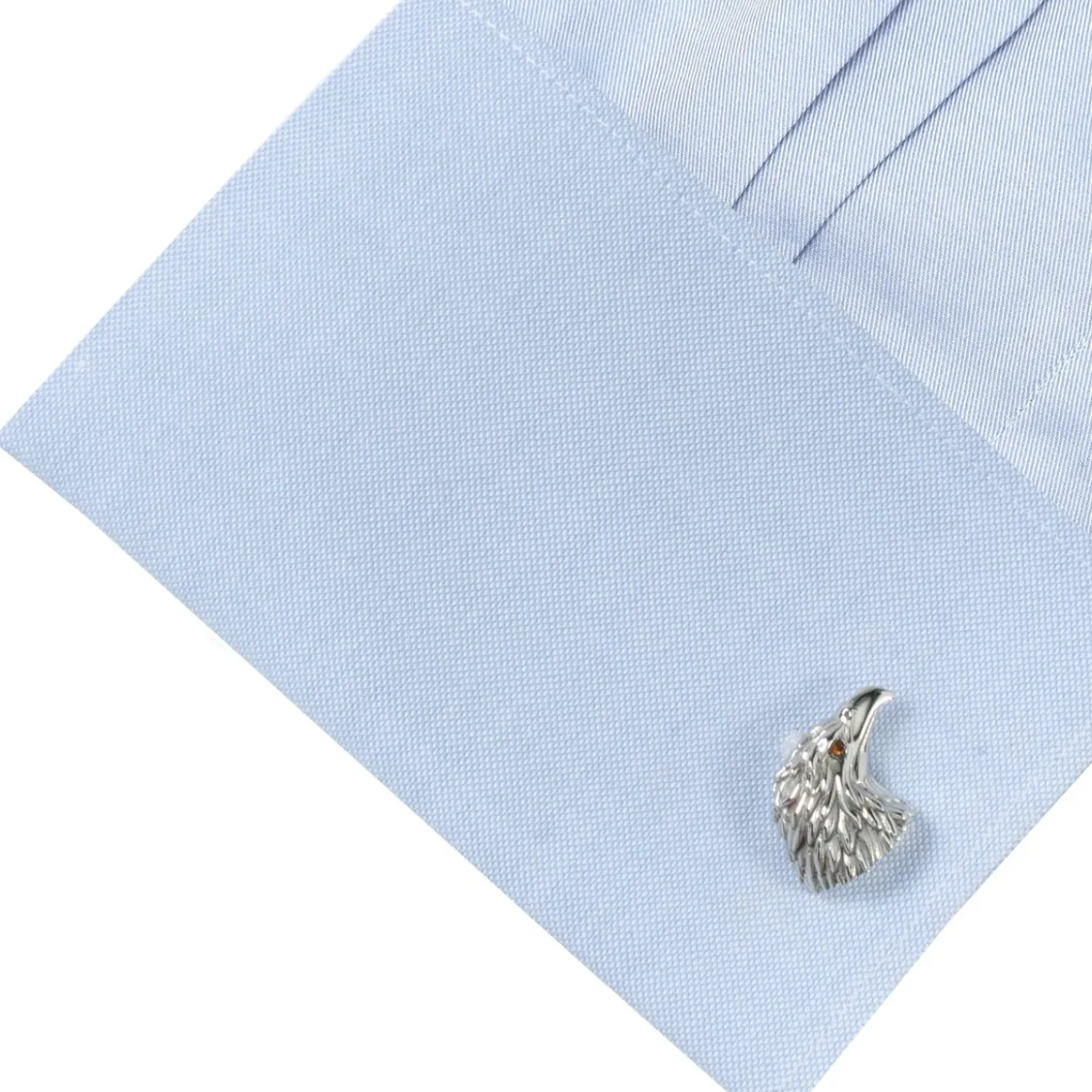 Ox and Bull Trading Co. Stainless Steel Eagle Head Cufflinks
