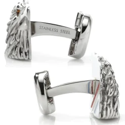 Ox and Bull Trading Co. Stainless Steel Eagle Head Cufflinks